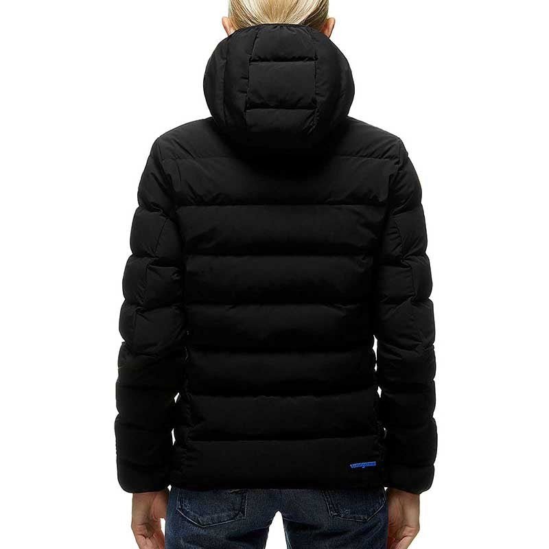 Black Ultra Light Hooded Down Jacket - coffeewithmee2CentogrammiP3841S