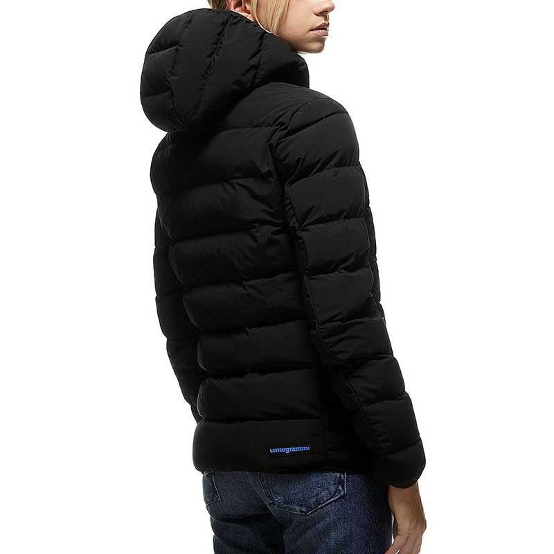 Black Ultra Light Hooded Down Jacket - coffeewithmee2CentogrammiP3841S