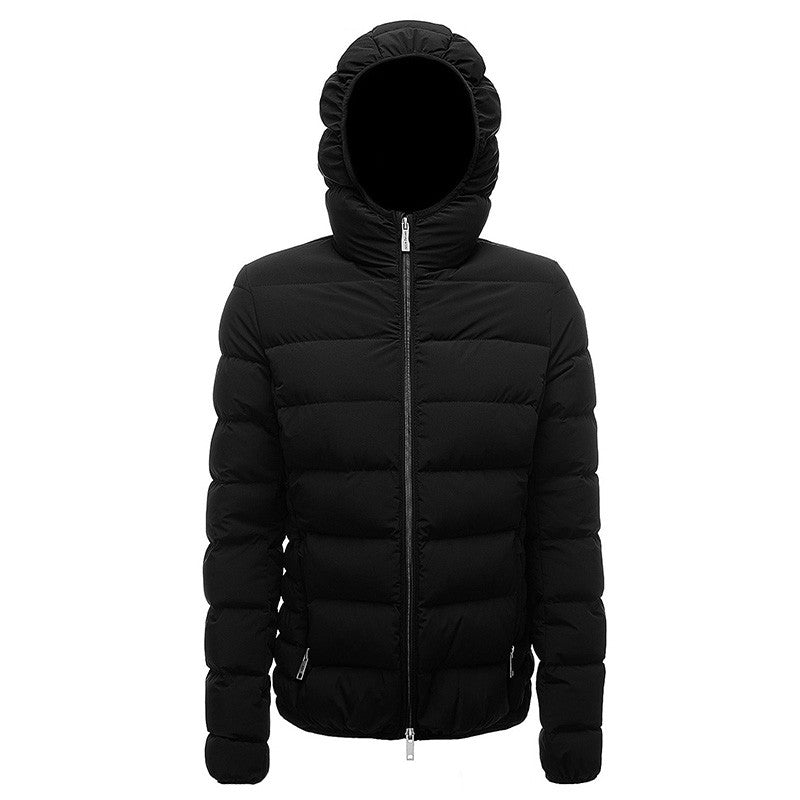 Black Ultra Light Hooded Down Jacket - coffeewithmee2CentogrammiP3841S