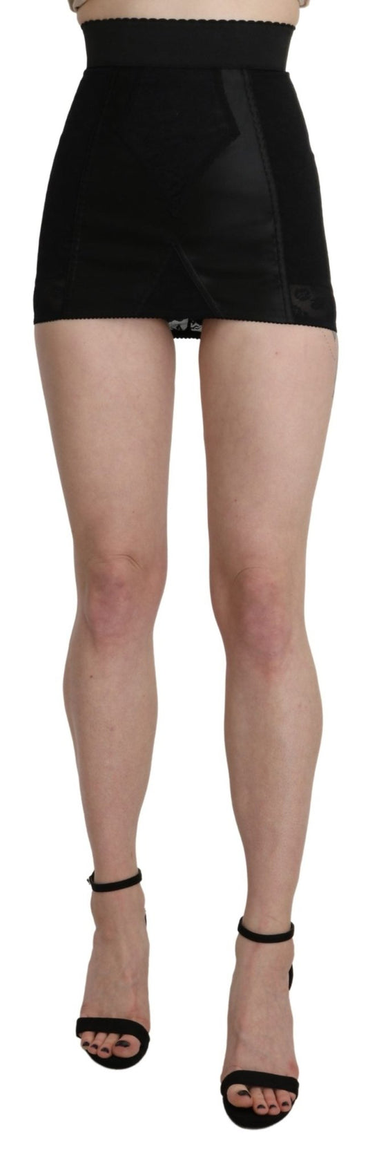 Black Underskirt Short Lace Stretch Skirt - coffeewithmee2Dolce & GabbanaP3415S