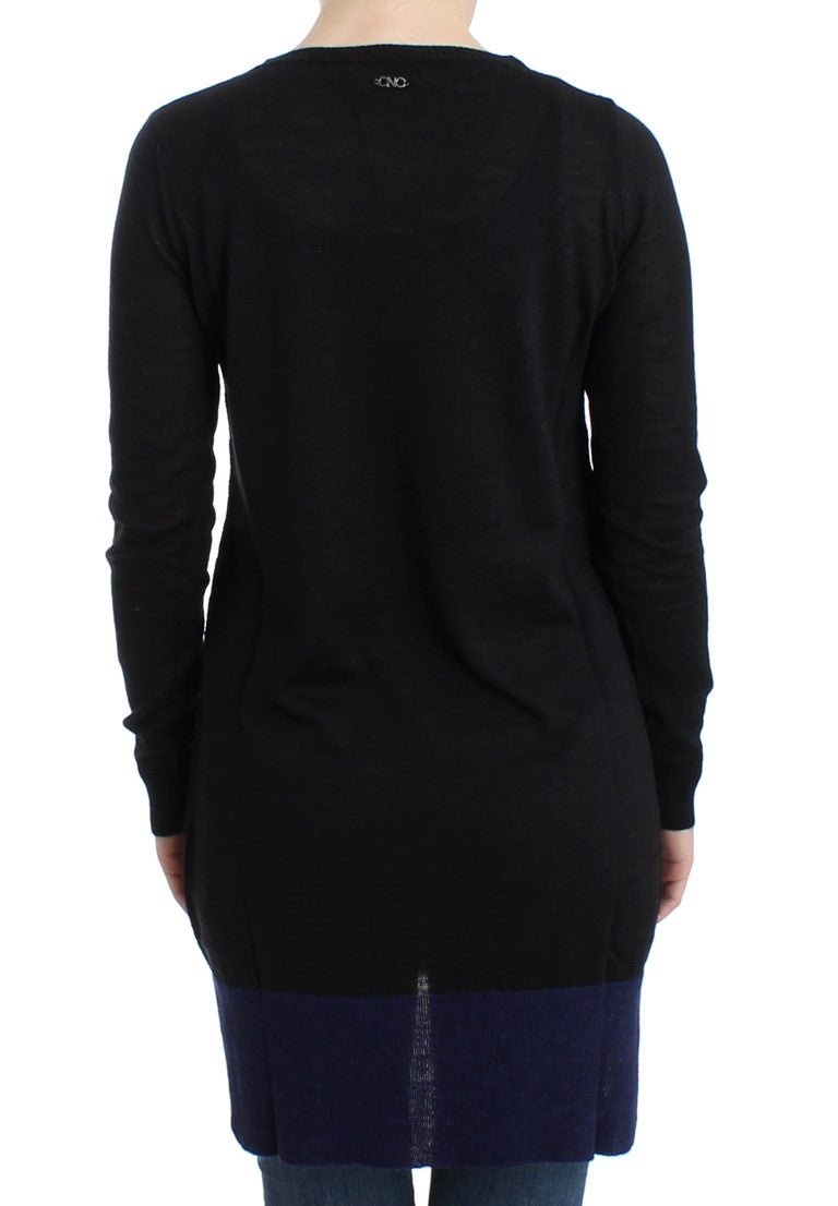 Black V-neck lightweight sweater - coffeewithmee2Costume NationalP0703S