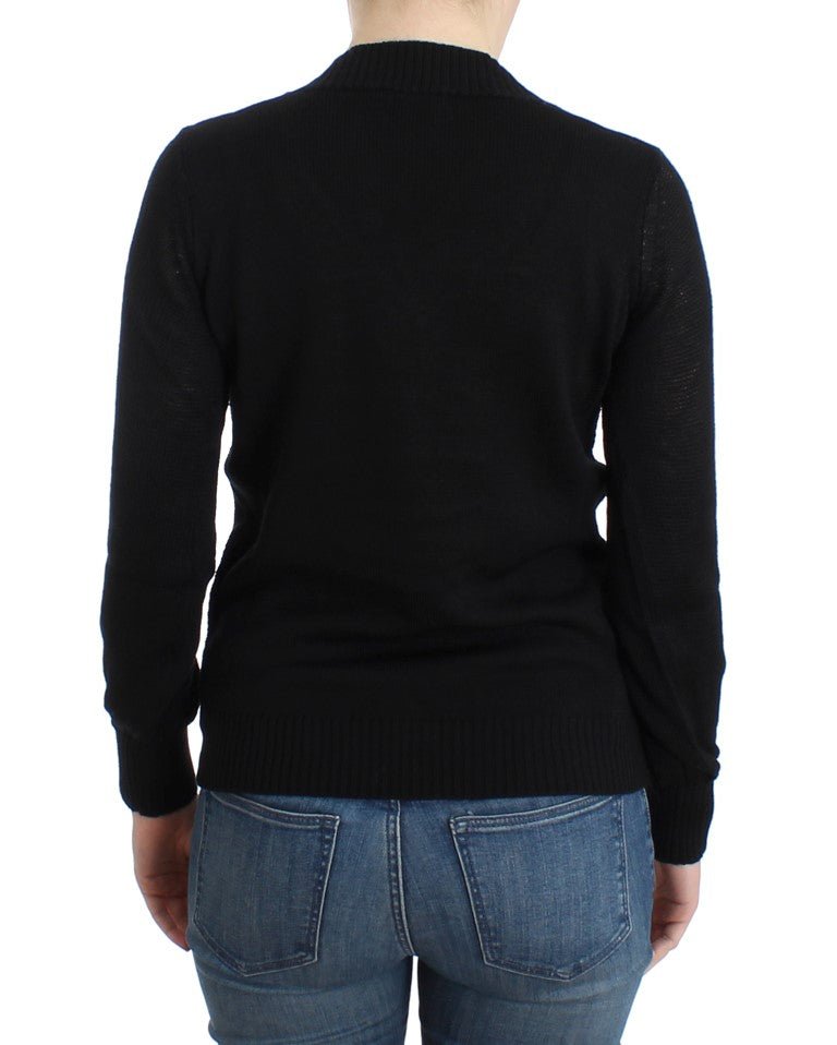 Black V-neck wool sweater - coffeewithmee2Costume NationalP0699S