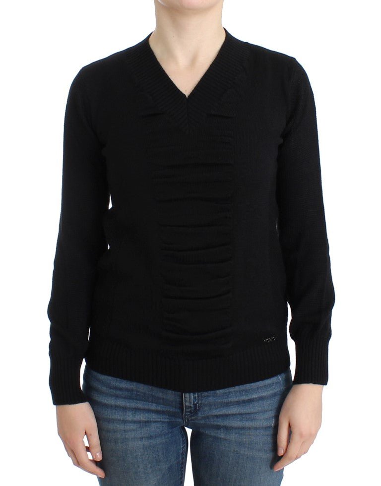 Black V-neck wool sweater - coffeewithmee2Costume NationalP0699S