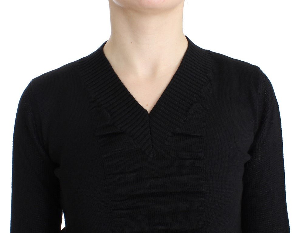 Black V-neck wool sweater - coffeewithmee2Costume NationalP0699S