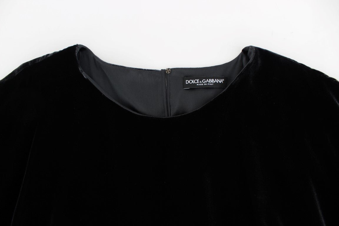 Black velvet shortsleeved blouse - coffeewithmee2Dolce & GabbanaP0769S