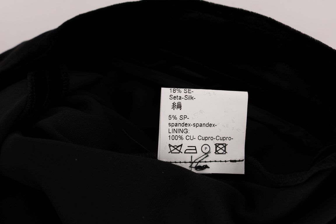 Black Velvet Slim Fit Pants - coffeewithmee2Ermanno ScervinoP1923S