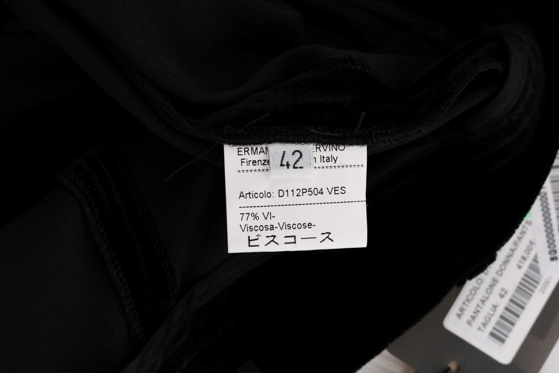 Black Velvet Slim Fit Pants - coffeewithmee2Ermanno ScervinoP1923S