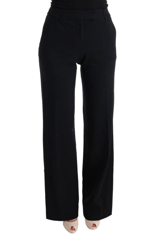 Black Viscose Flare Bootcut Pants - coffeewithmee2Ermanno ScervinoP1943S