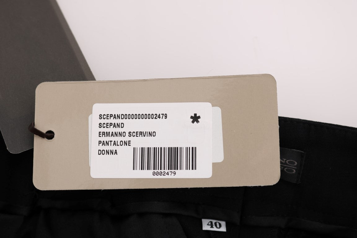 Black Viscose Flare Bootcut Pants - coffeewithmee2Ermanno ScervinoP1943S