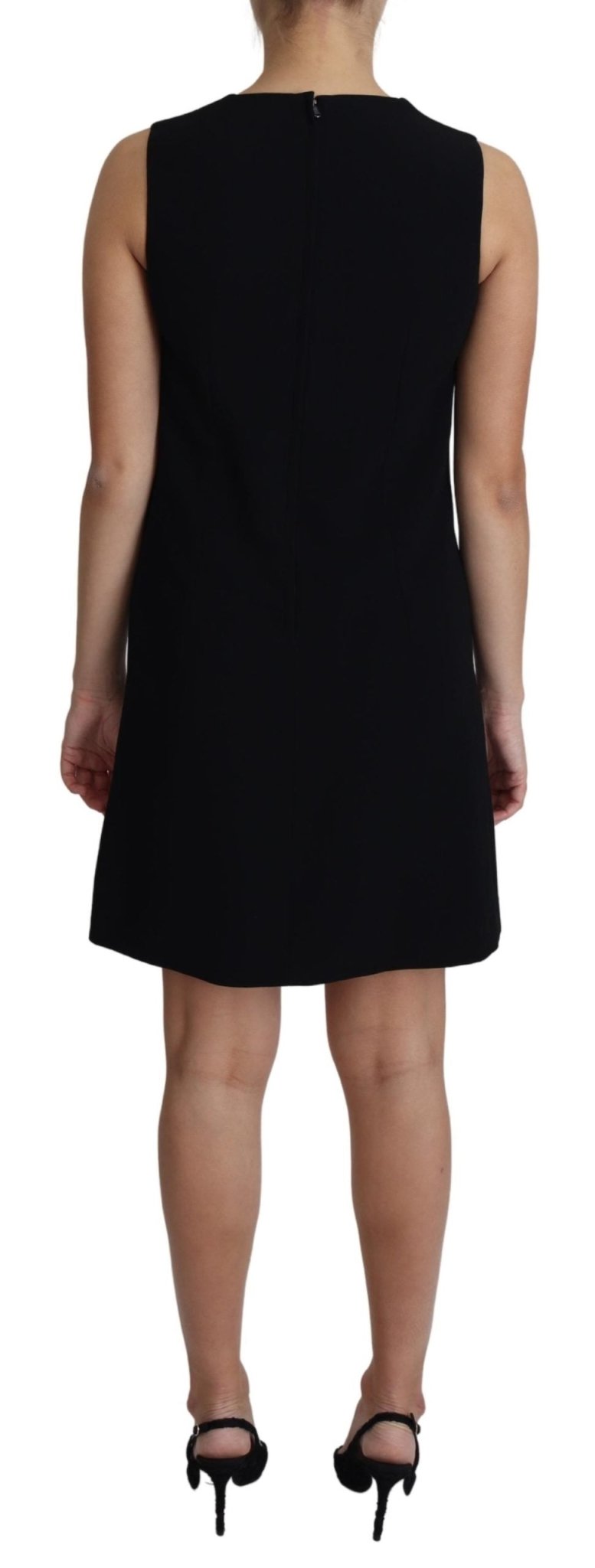 Black Viscose Stretch A-line Shift Mini Dress - coffeewithmee2Dolce & GabbanaP3798S
