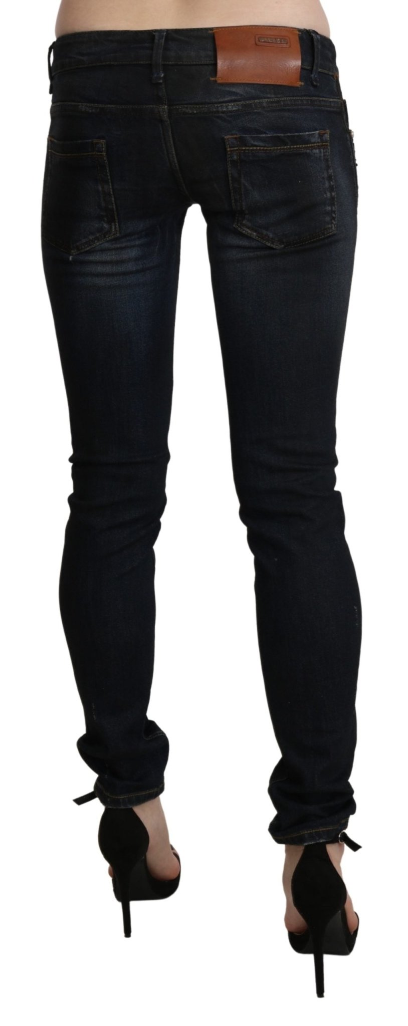 Black Washed Low Waist Skinny Denim Jeans - coffeewithmee2AchtP3371S
