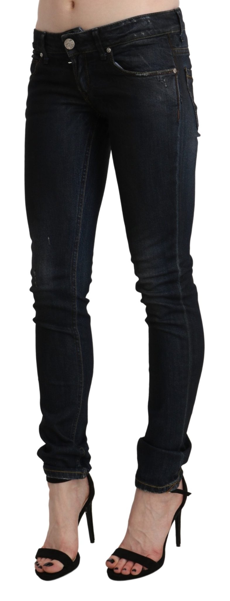 Black Washed Low Waist Skinny Denim Jeans - coffeewithmee2AchtP3371S