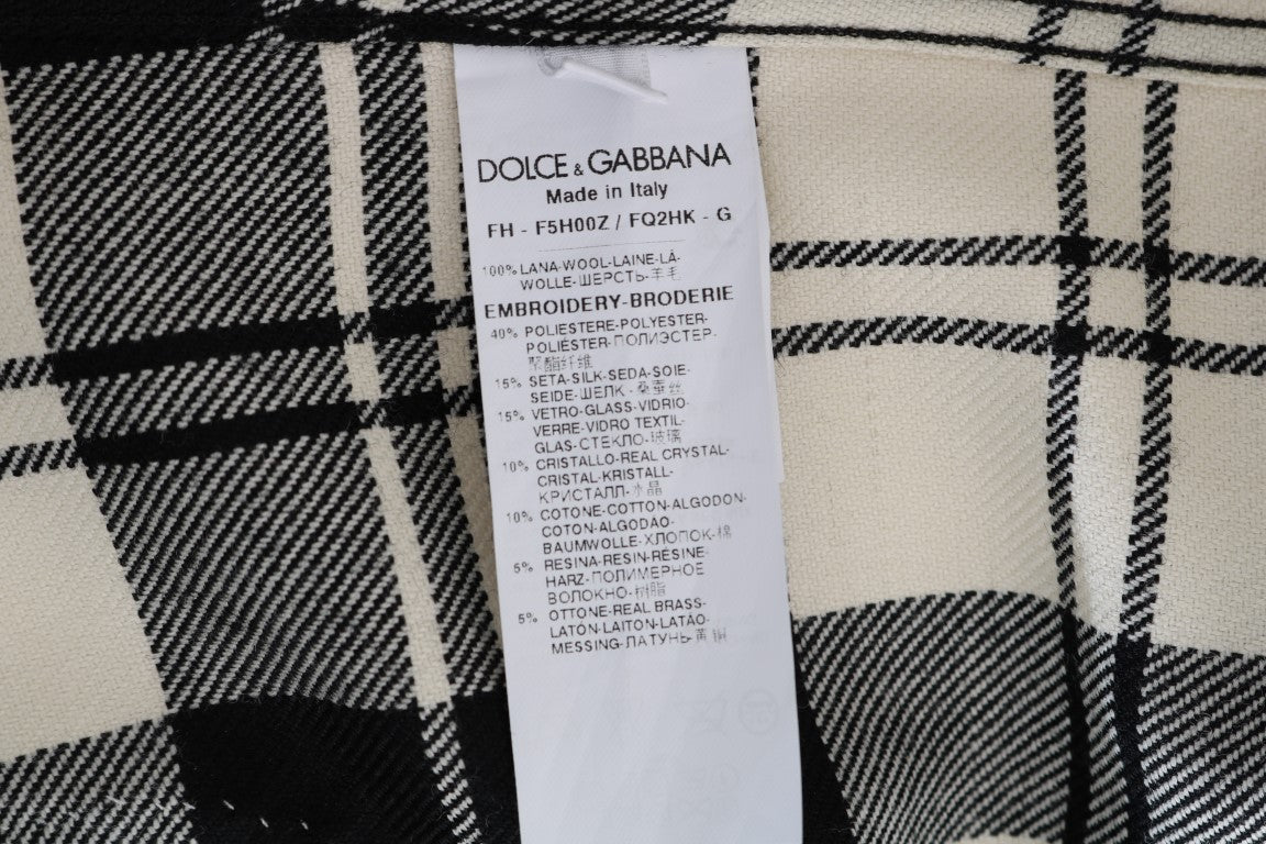 Black White Fairy Tale Crystal Shirt - coffeewithmee2Dolce & GabbanaP1336S
