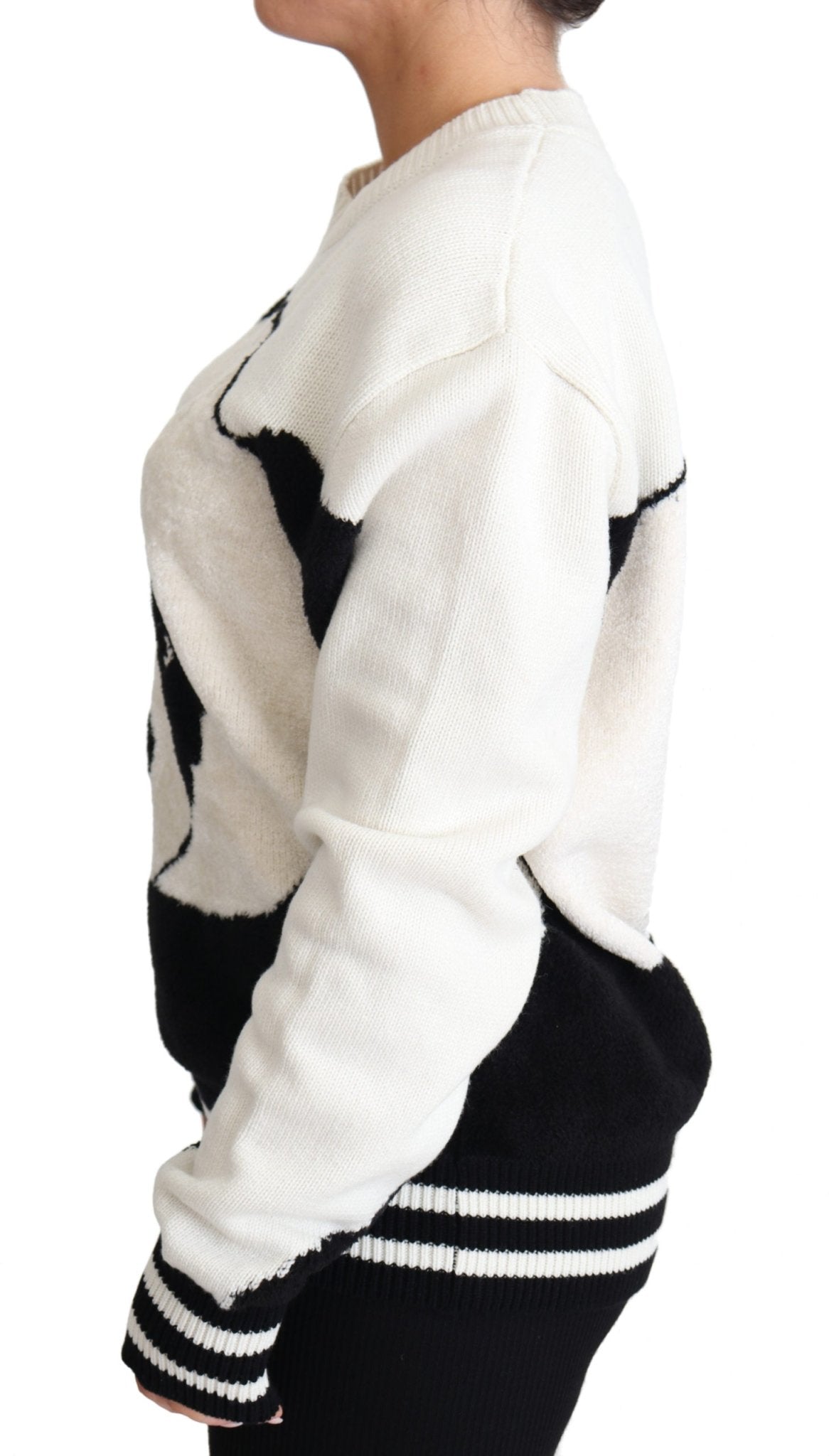 Black White Panda Print Pullover Sweater - coffeewithmee2Dolce & GabbanaP3858S