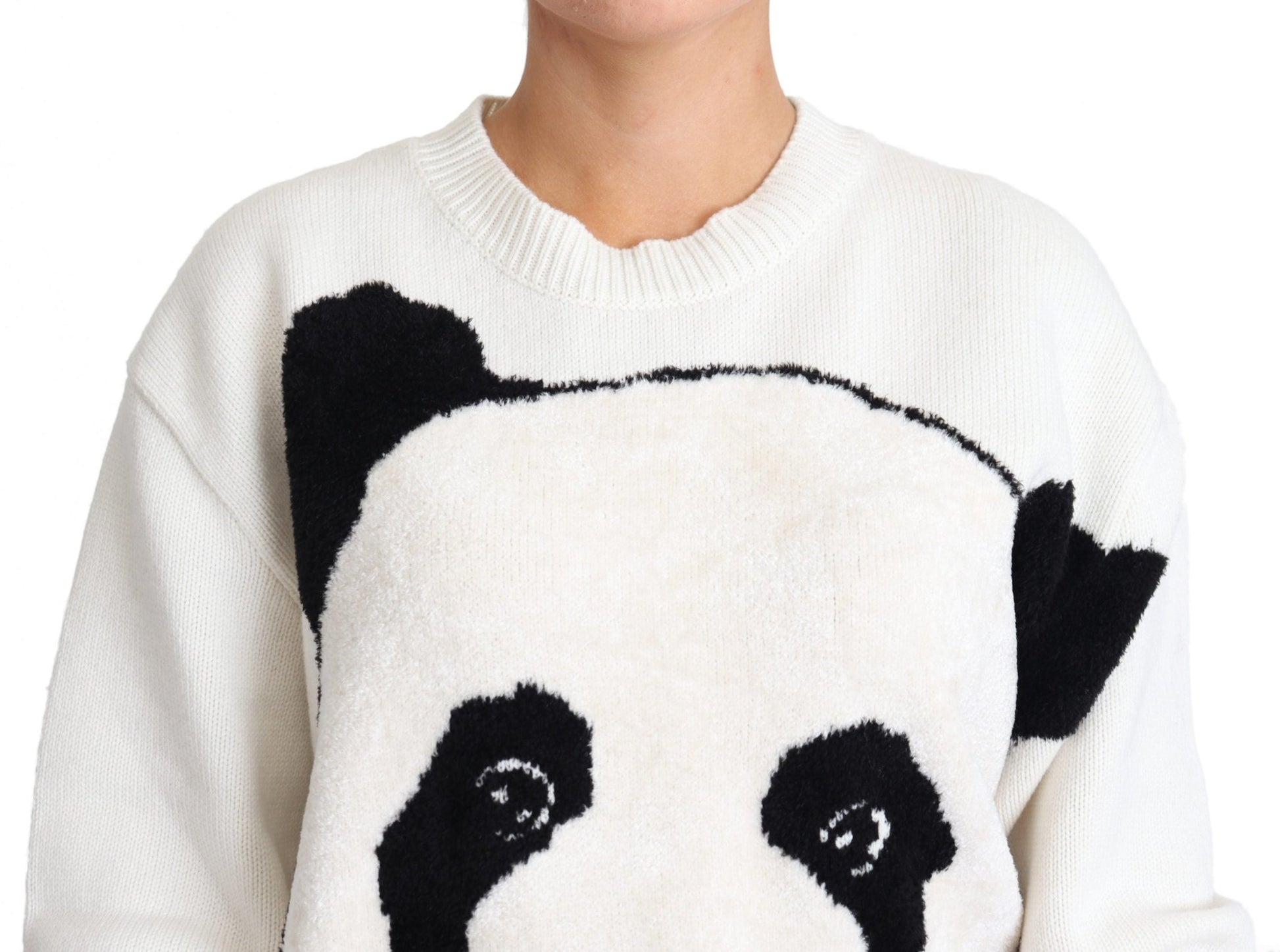 Black White Panda Print Pullover Sweater - coffeewithmee2Dolce & GabbanaP3858S
