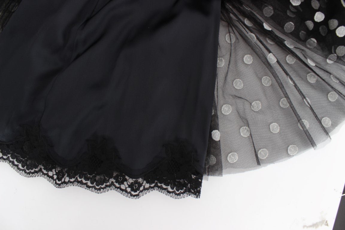 Black White Polka Dotted Ruffled Dress - coffeewithmee2Dolce & GabbanaP1033S