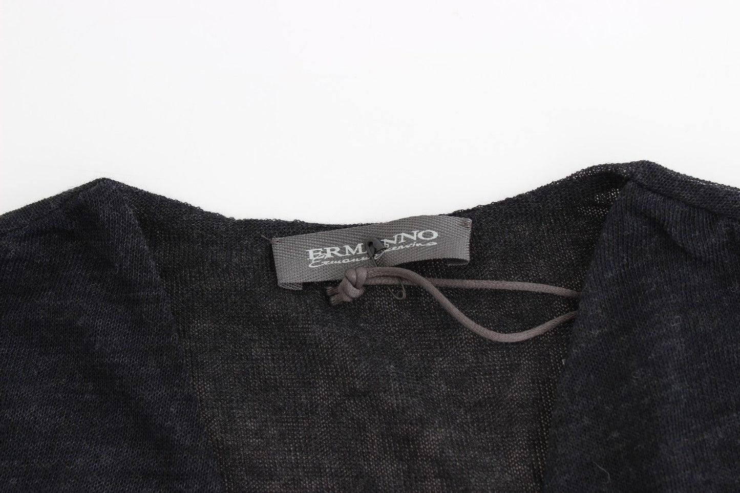 Black Wool Blend Stretch Long Sleeve Sweater - coffeewithmee2Ermanno ScervinoP0828S