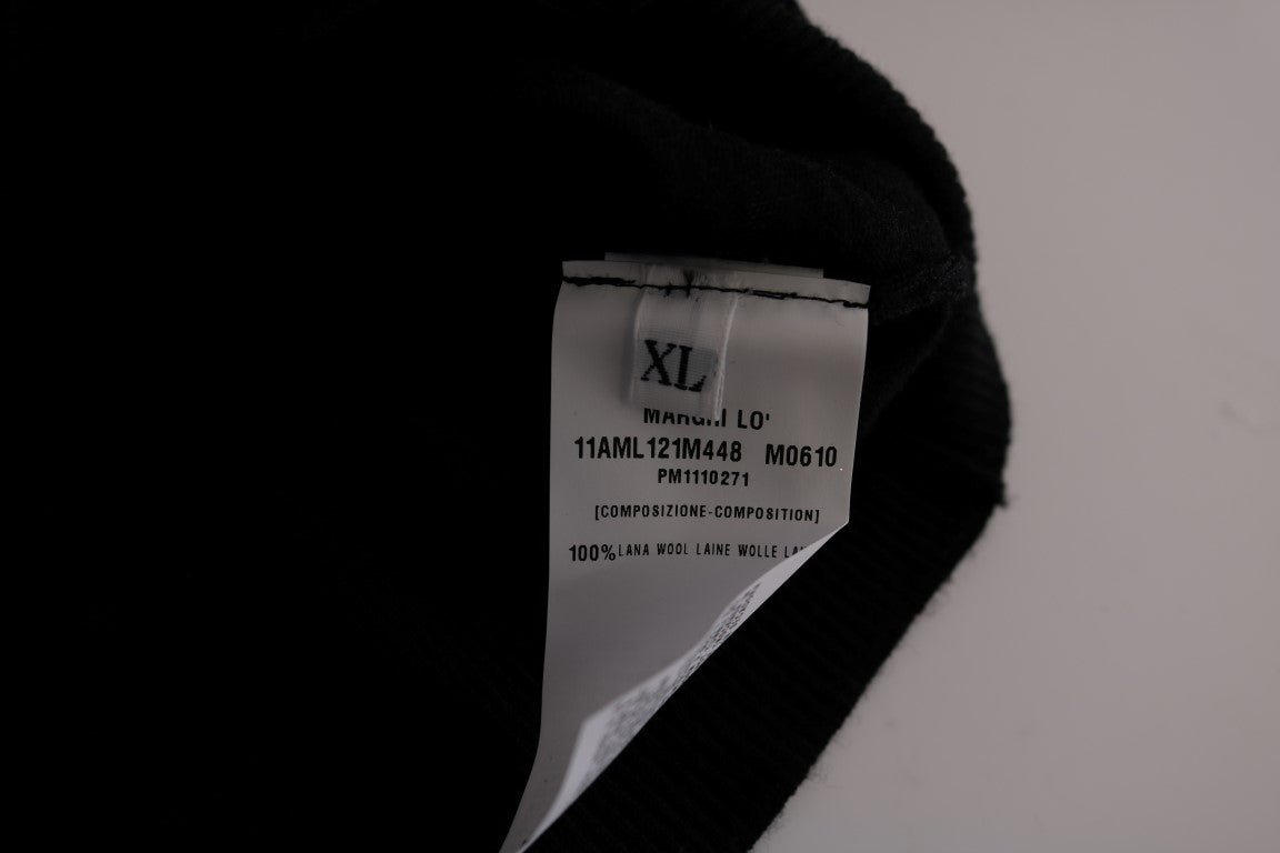 Black Wool Blouse Sweater - coffeewithmee2MARGHI LO'P2005S