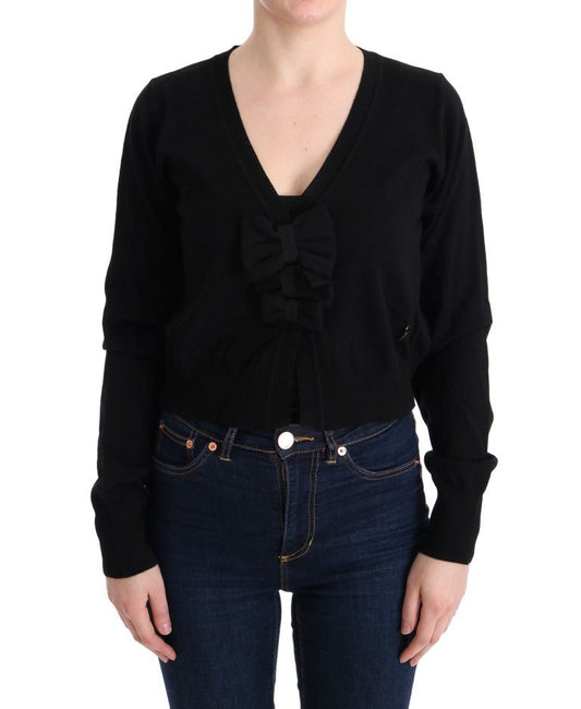 Black Wool Blouse Sweater - coffeewithmee2MARGHI LO'P2005S