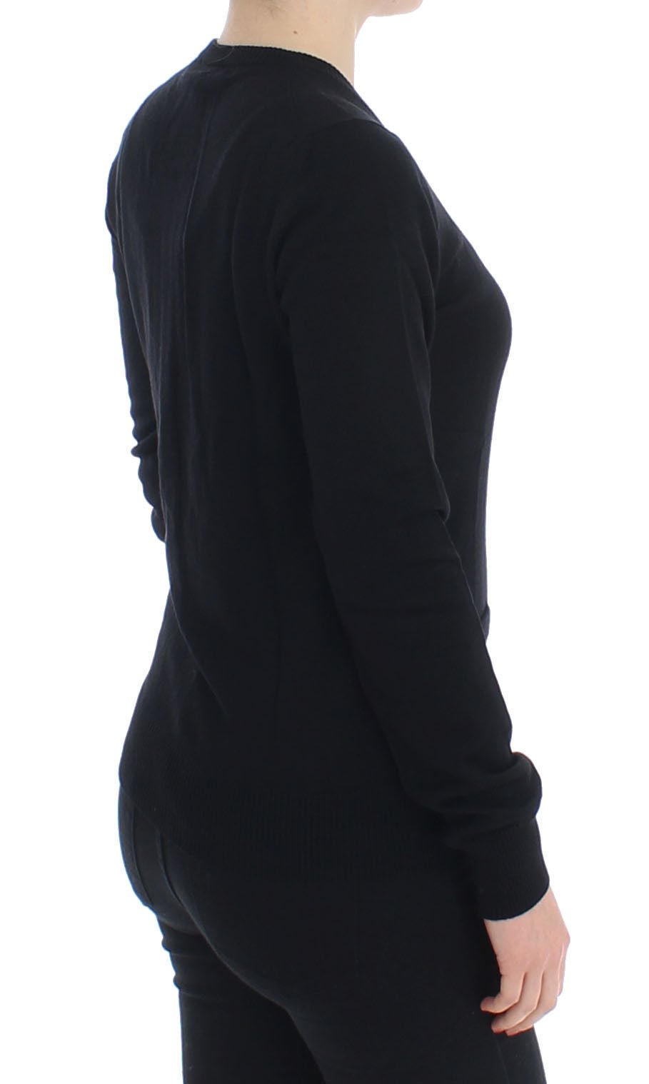 Black Wool Button Cardigan Sweater Top - coffeewithmee2Dolce & GabbanaP0792S