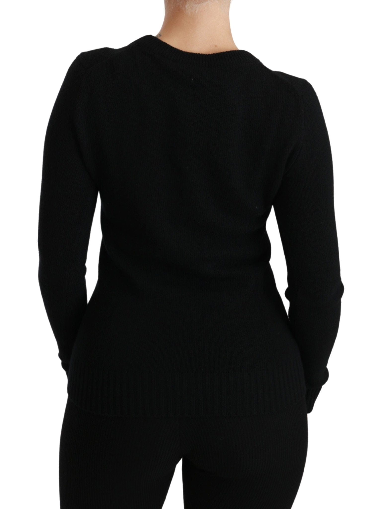 Black Wool Gold Tassel Pullover Sweater - coffeewithmee2Dolce & GabbanaP2888S