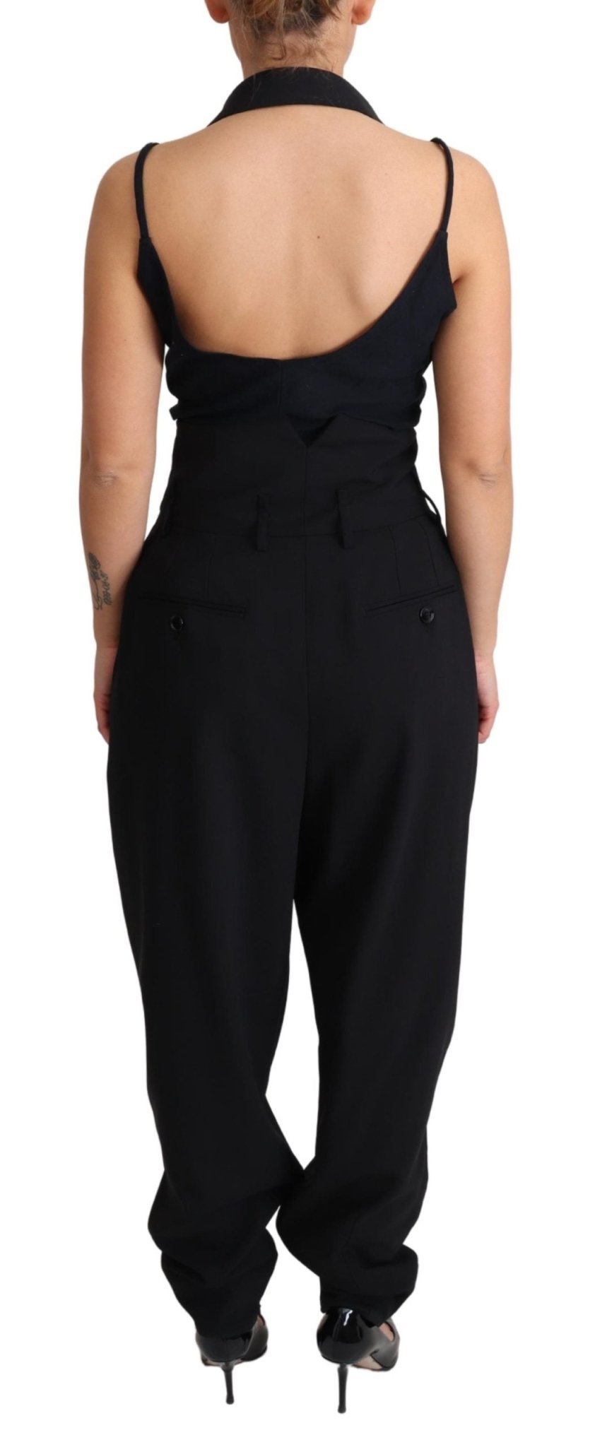 Black Wool Jumper One Piece Dress Pants - coffeewithmee2Dolce & GabbanaP4403S
