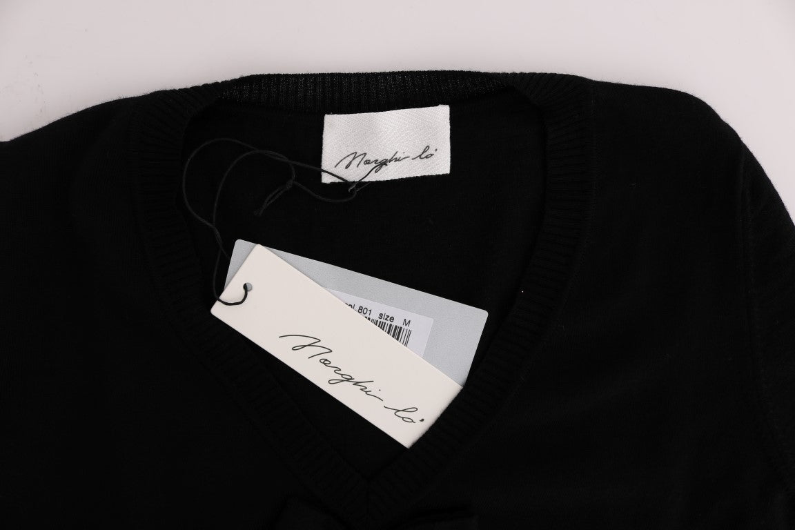 Black Wool Long Sleeve Shift Dress - coffeewithmee2MARGHI LO'P2020S