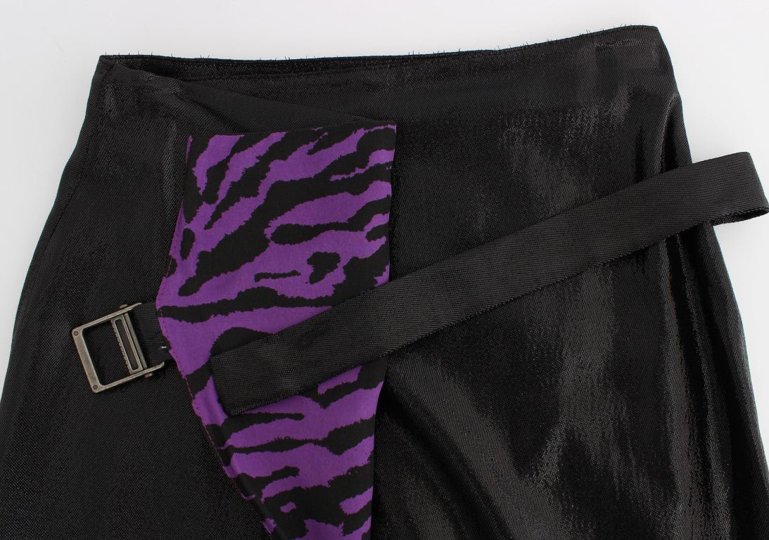 Black Wool Silk Above Knee Straight Skirt - coffeewithmee2ExteP1711S