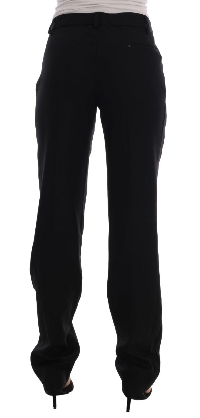 Black Wool Straight Formal Pants - coffeewithmee2Ermanno ScervinoP2185S