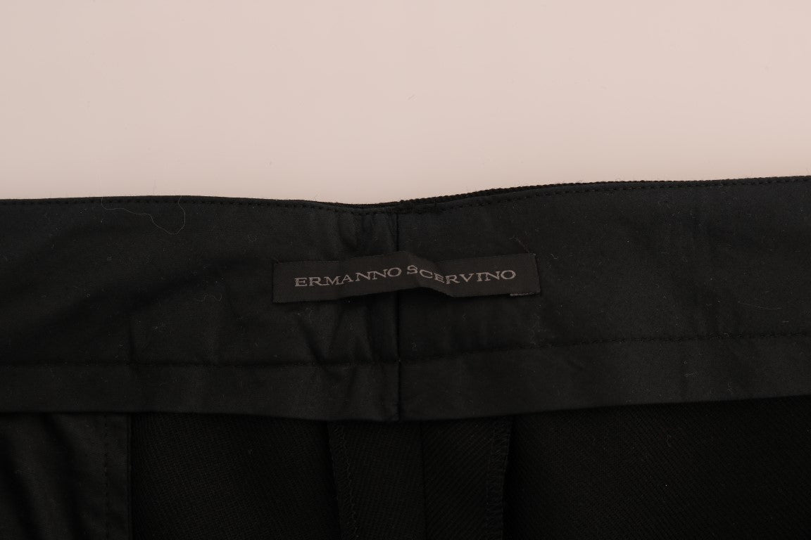 Black Wool Straight Formal Pants - coffeewithmee2Ermanno ScervinoP2185S