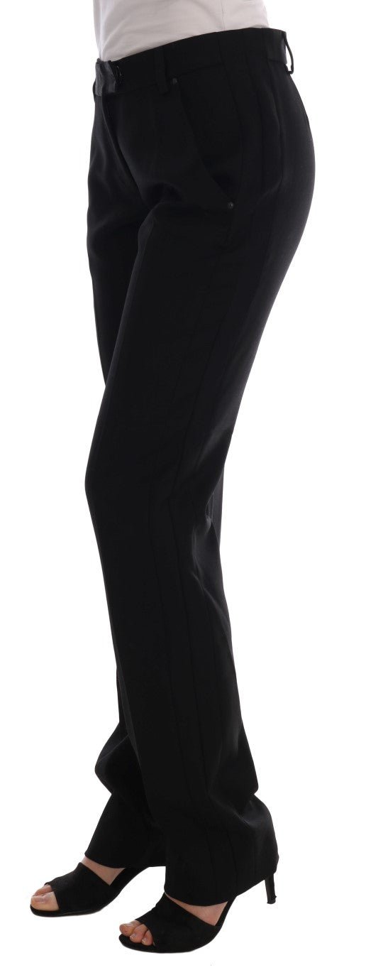 Black Wool Straight Formal Pants - coffeewithmee2Ermanno ScervinoP2185S