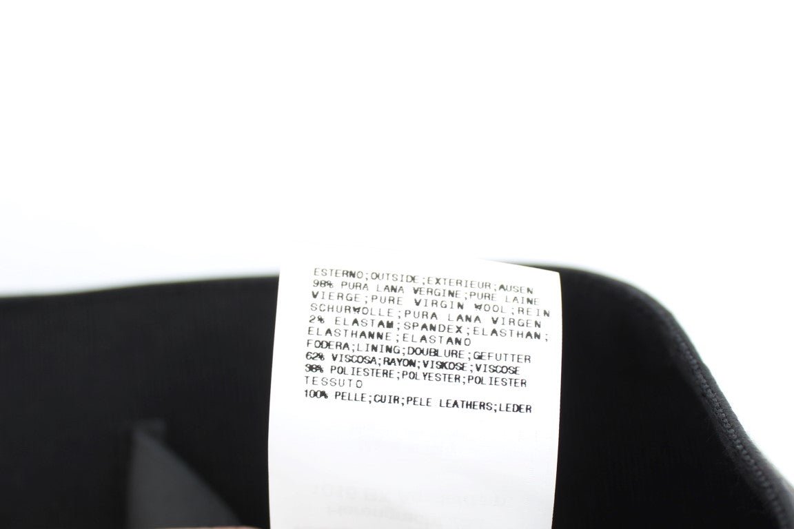 Black Wool Straight Pencil Skirt - coffeewithmee2Karl LagerfeldP1717S