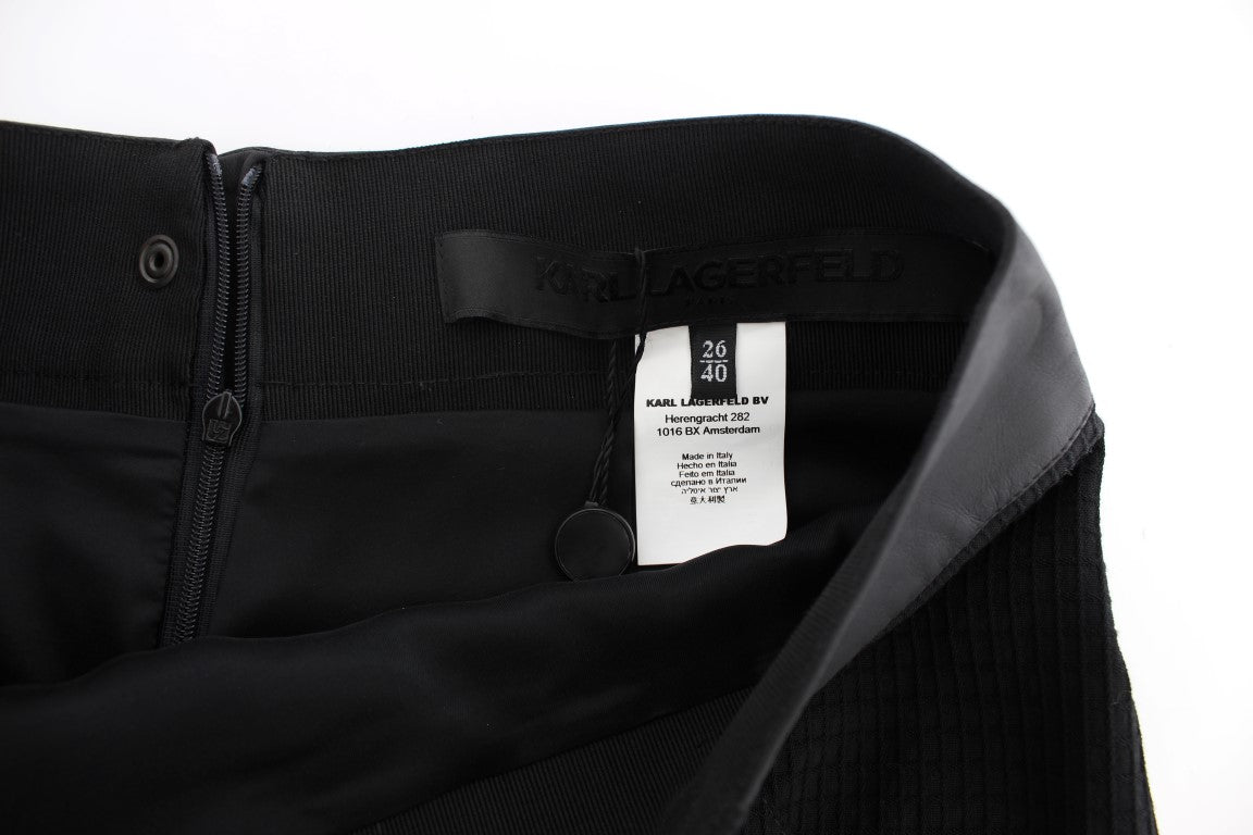 Black Wool Straight Pencil Skirt - coffeewithmee2Karl LagerfeldP1717S