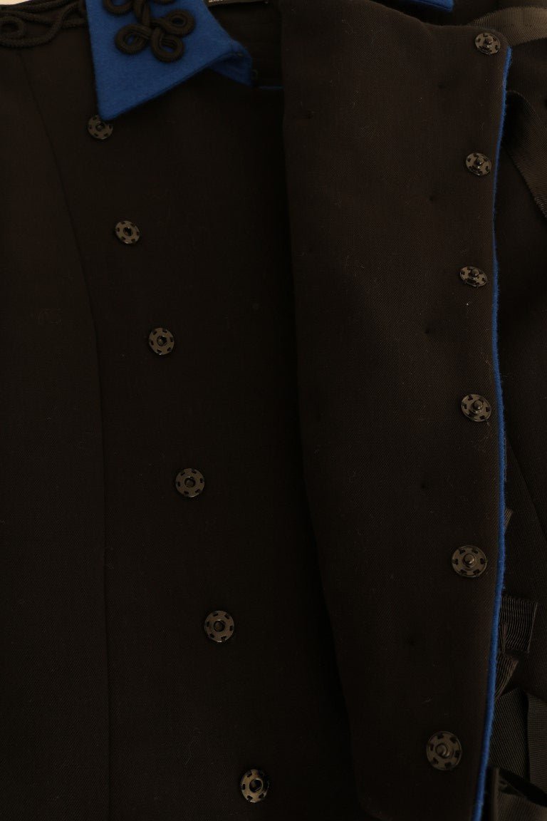 Black Wool Trench Jacket - coffeewithmee2Dolce & GabbanaP1317S