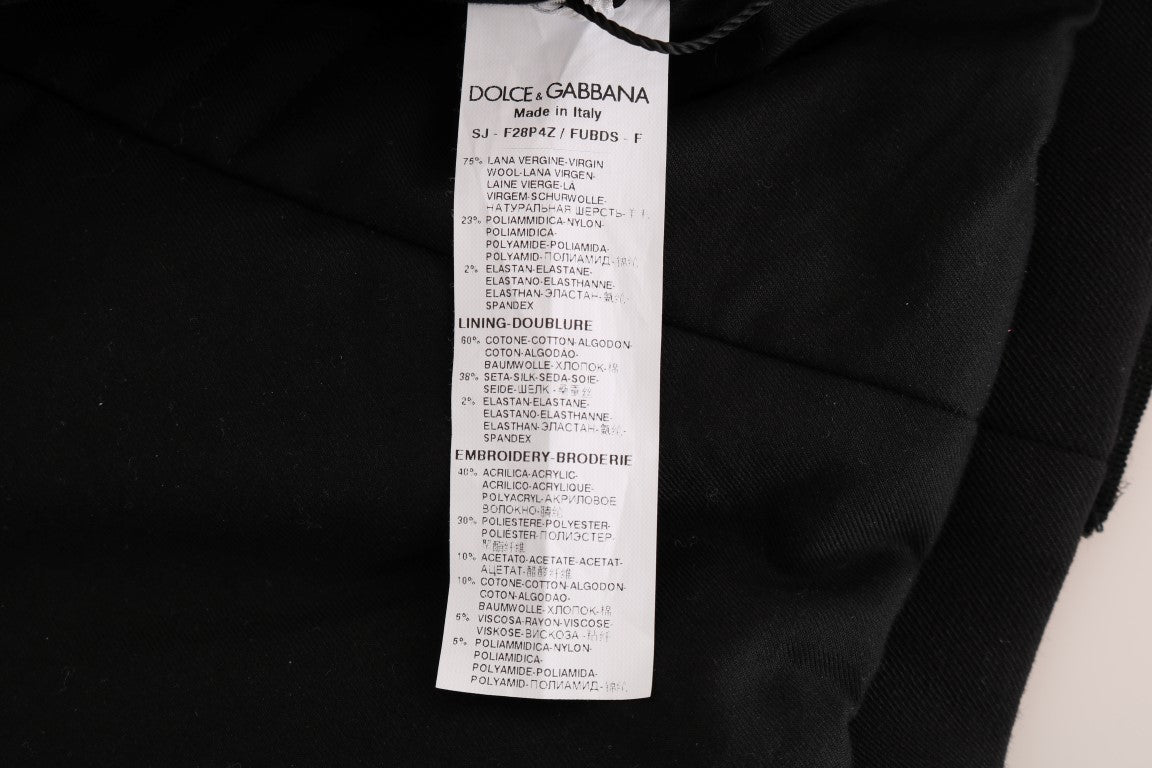 Black Wool Trench Jacket - coffeewithmee2Dolce & GabbanaP1317S