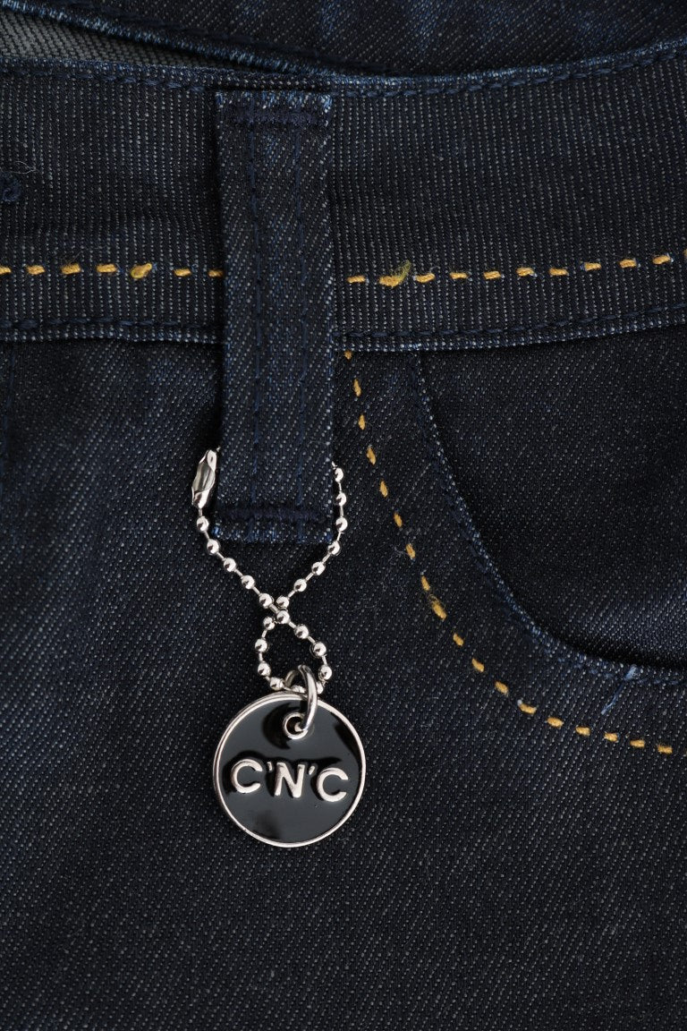 Blue Cotton Stretch Slim Fit Jeans - coffeewithmee2Costume NationalP2135S