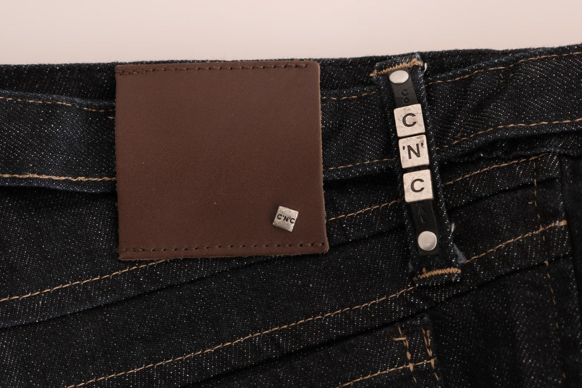 Blue Cotton Stretch Slim Fit Jeans - coffeewithmee2Costume NationalP2124S