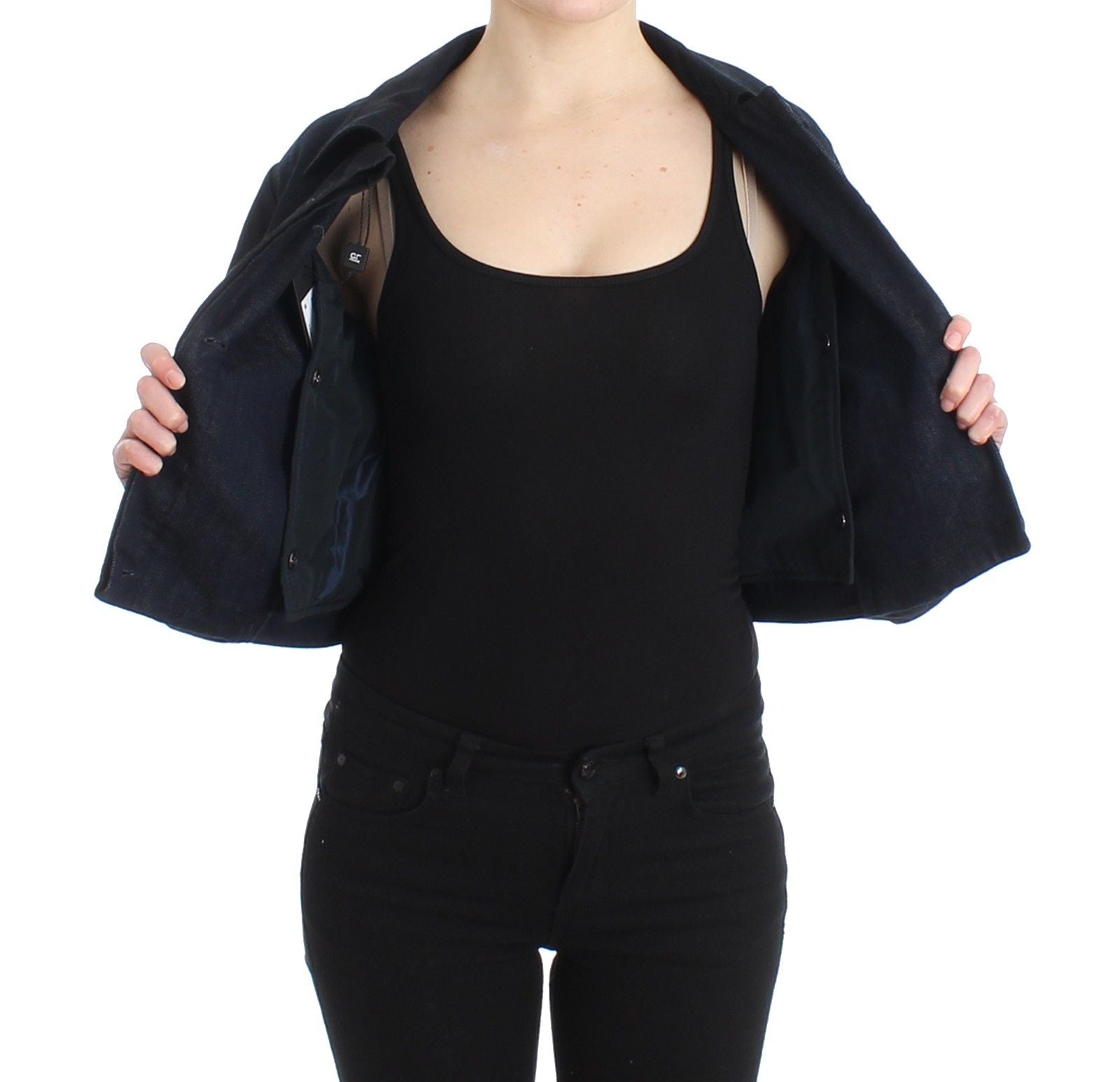Blue Denim Jacket Coat Blazer Short 2 in 1 - coffeewithmee2GF FerreP5640S