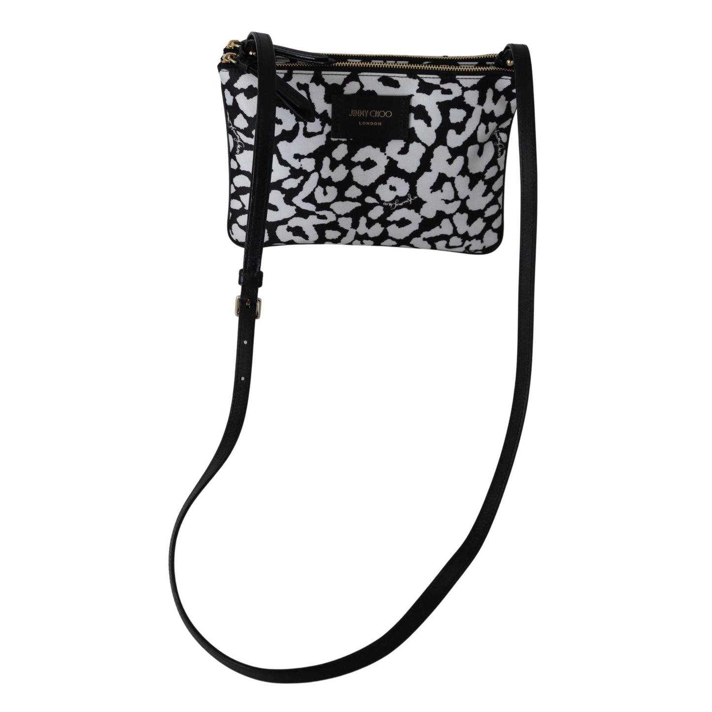 White & Black Nylon Candice Clutch Shoulder Bag - coffeewithmee2