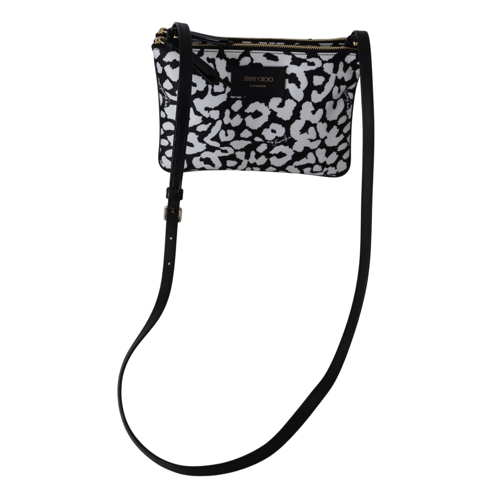 White & Black Nylon Candice Clutch Shoulder Bag - coffeewithmee2