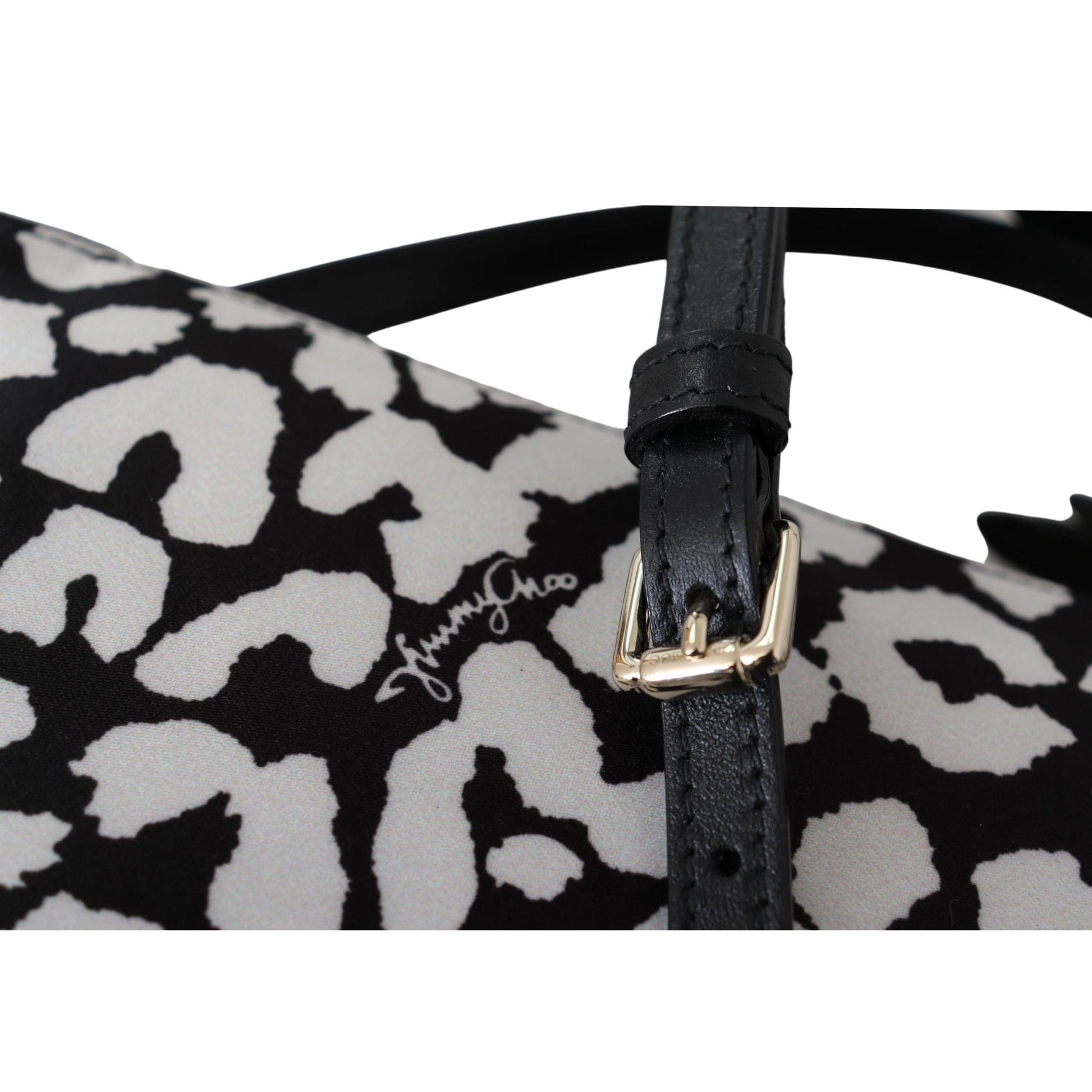 White & Black Nylon Candice Clutch Shoulder Bag - coffeewithmee2