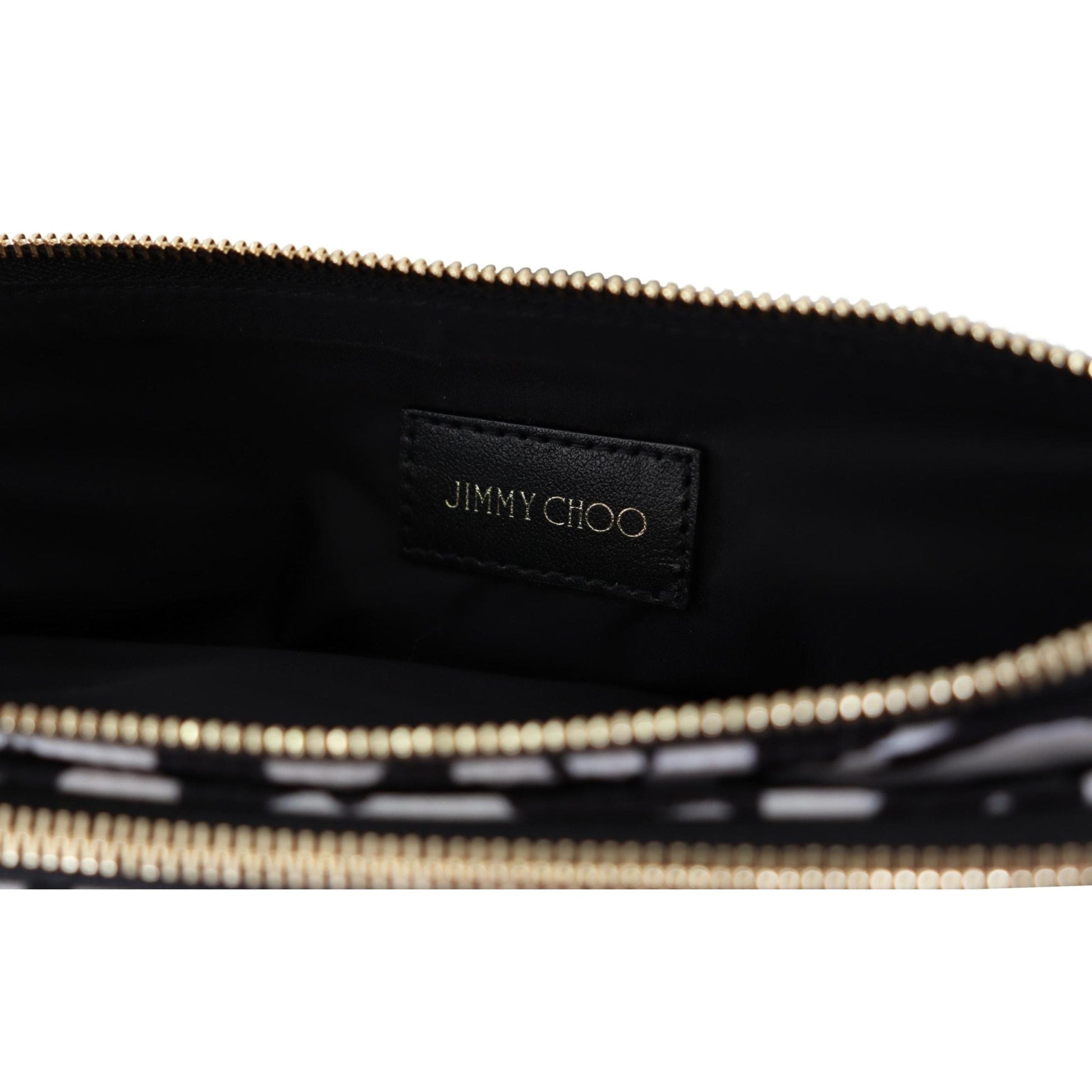 White & Black Nylon Candice Clutch Shoulder Bag - coffeewithmee2