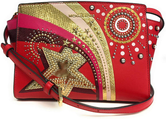Selma Medium Firework Bright Red Messenger Bag - coffeewithmee2