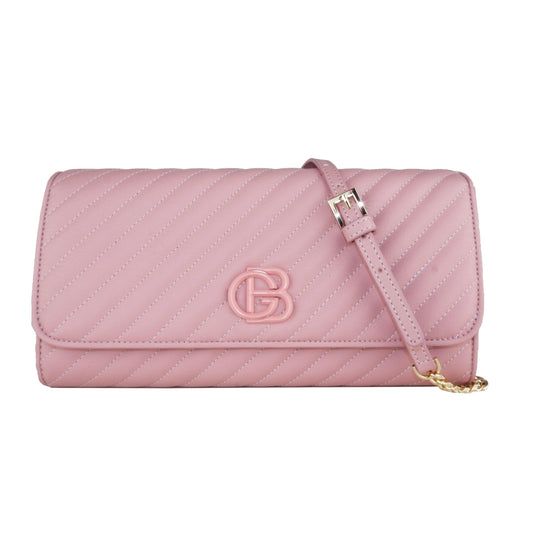 Pink Calf Leather Crossbody Shoulder Bag - coffeewithmee2