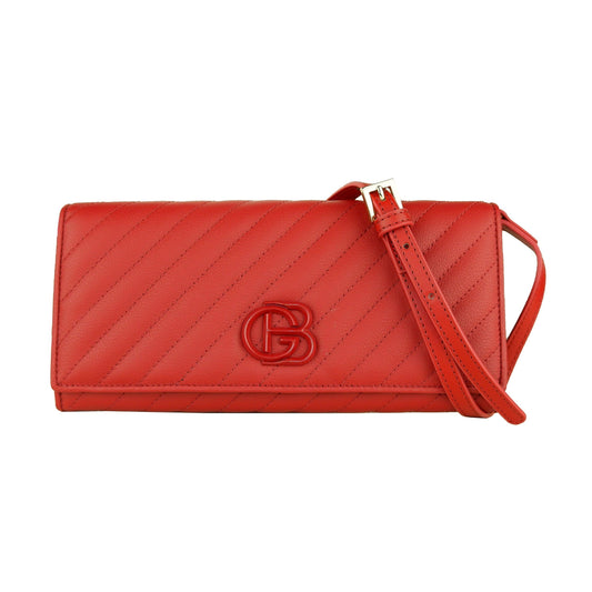 Red Calf Leather Crossbody Shoulder Bag - coffeewithmee2