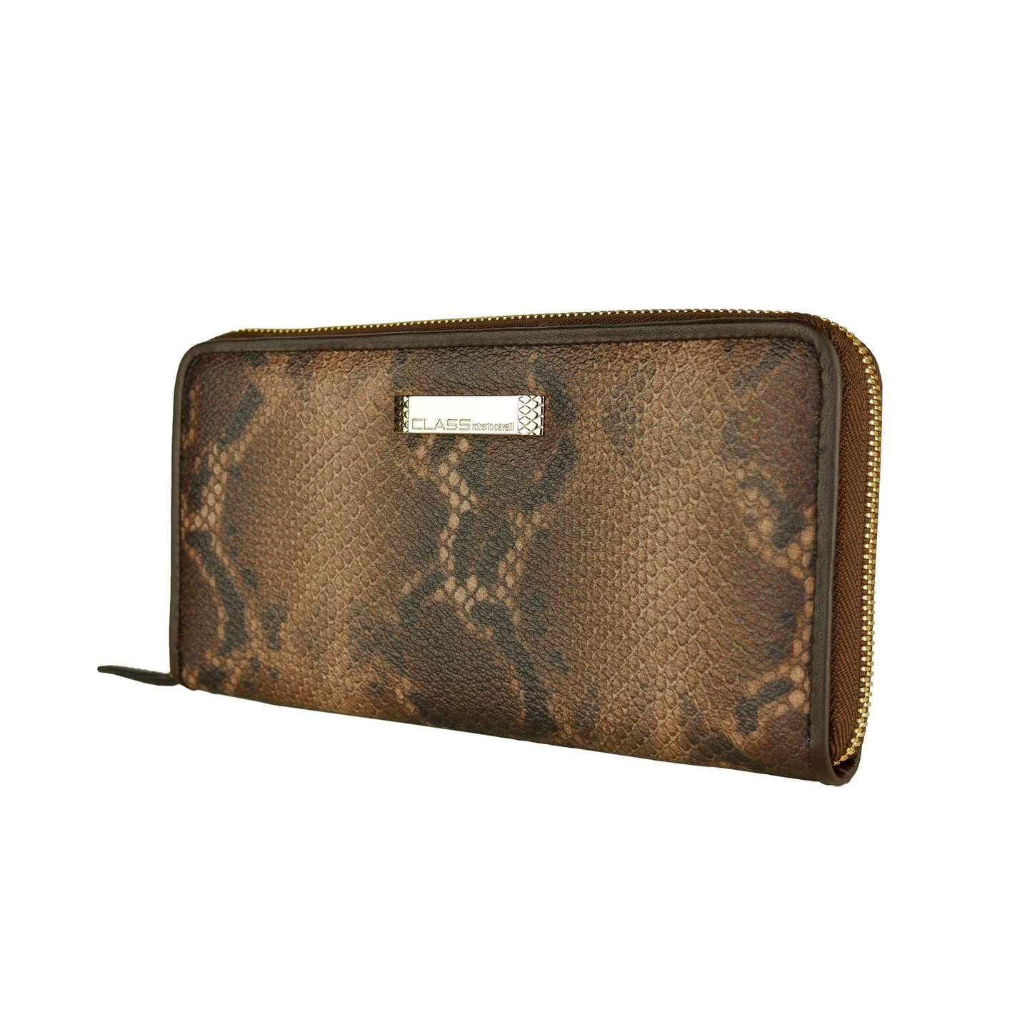 Brown Calf Leather Python Print Wallet - coffeewithmee2