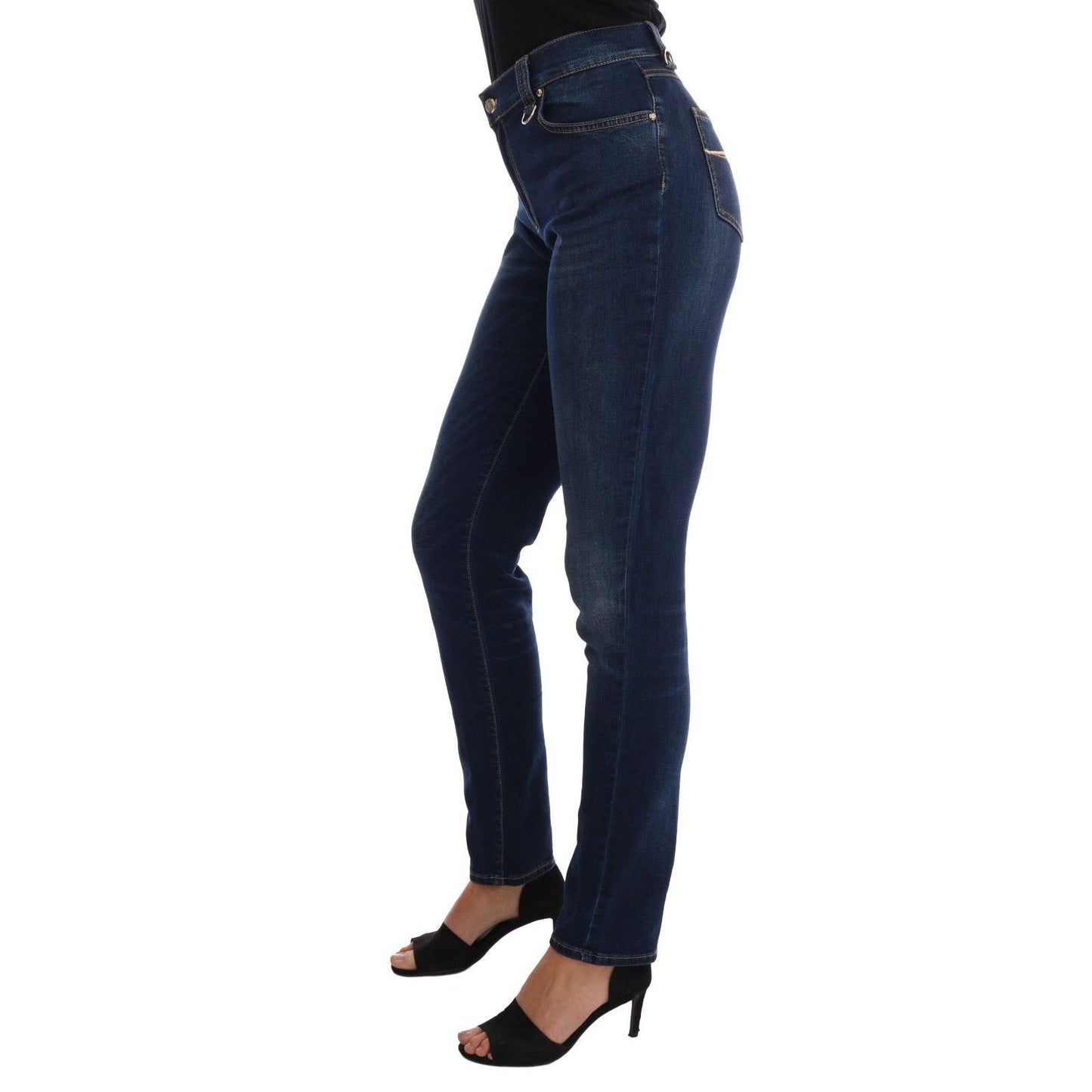 Blue Wash Cotton Stretch Slim Denim  Jeans Pant