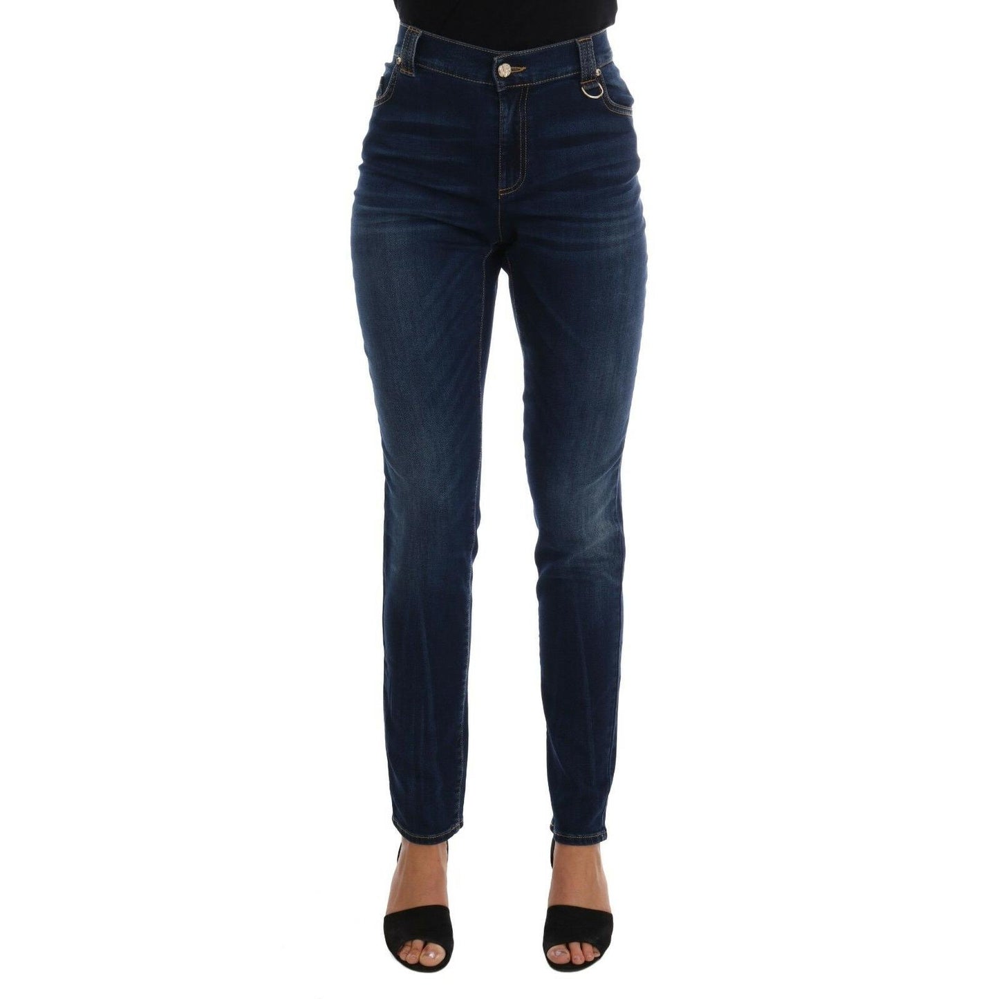 Blue Wash Cotton Stretch Slim Denim  Jeans Pant