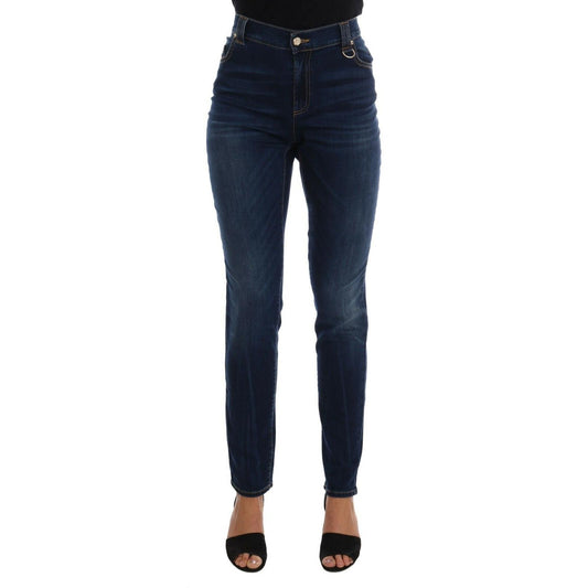 Blue Wash Cotton Stretch Slim Denim  Jeans Pant