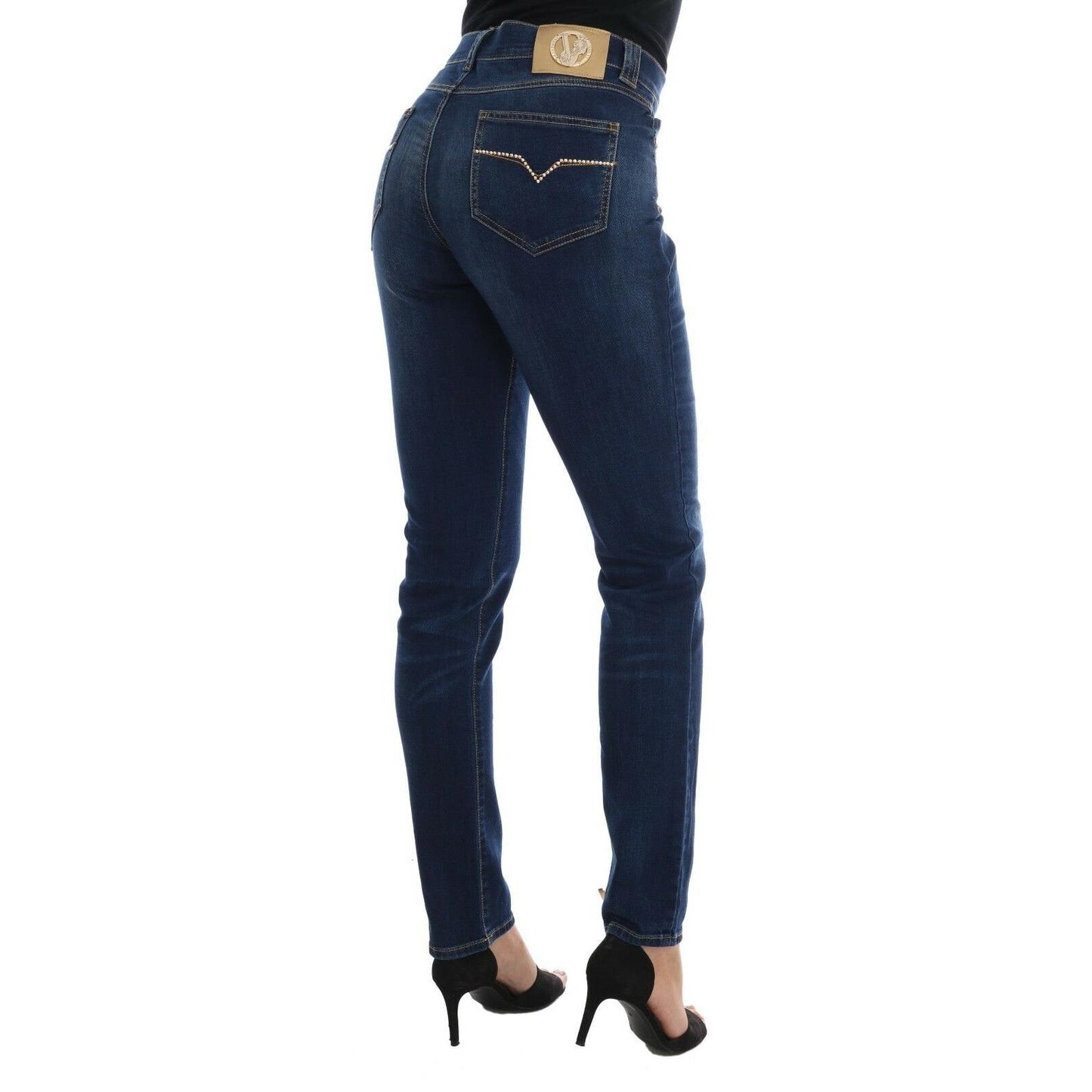 Blue Wash Cotton Stretch Slim Denim  Jeans Pant